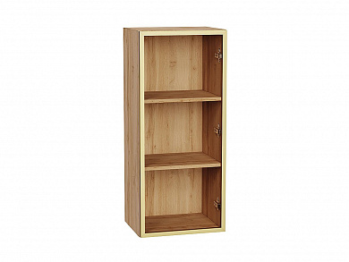 Шкаф верхний с 1-ой остекленной дверцей 920*400*322 Золотой / Дуб Вотан