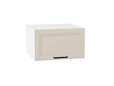 Шкаф верхний горизонтальный глубокий Нео 358*600*576 Cream Silk / Белый