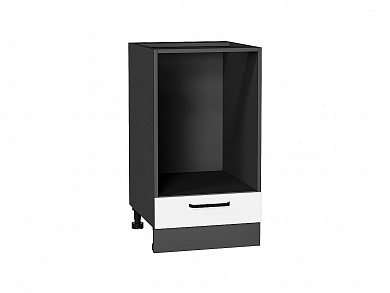 Шкаф нижний под духовку Нео 816*450*476 White Silk / Graphite