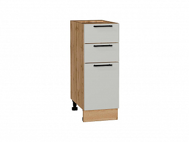 Шкаф нижний с 3-мя ящиками Лайт 816*300*478 Special Grey / Дуб Вотан