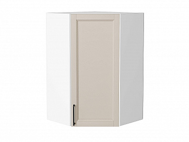 Шкаф верхний угловой Сканди 920*600*600 Cream Silkwood / Белый