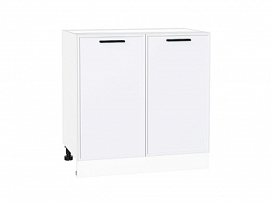Шкаф нижний с 2-мя дверцами Фрейм 816*800*484 White Silk / Белый