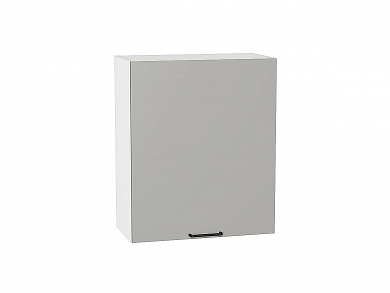 Шкаф верхний с 1-ой дверцей Флэт 716*600*318 Light Grey In 2S / Белый