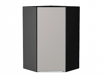 Шкаф верхний угловой Фьюжн 920*600*600 Clay Silk / Graphite