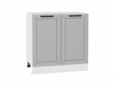 Шкаф нижний с 2-мя дверцами Глетчер 816*800*478 Гейнсборо Силк / Белый