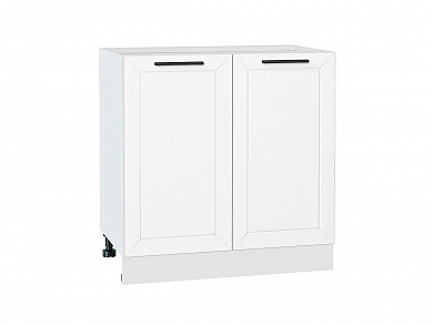 Шкаф нижний с 2-мя дверцами Глетчер 816*800*478 Айленд Силк / Белый