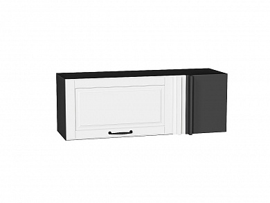 Шкаф верхний прямой угловой горизонтальный Дублин 358*1000*350 Special White / Graphite