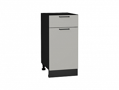 Шкаф нижний с 1-ой дверцей и ящиком Флэт 816*400*478 Light Grey In 2S / Graphite