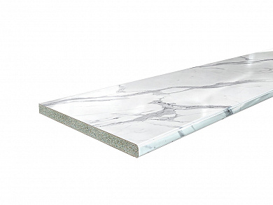 Столешница Hard-38U Прямая (упак.) 38*3050*600 Гранит белый глянец