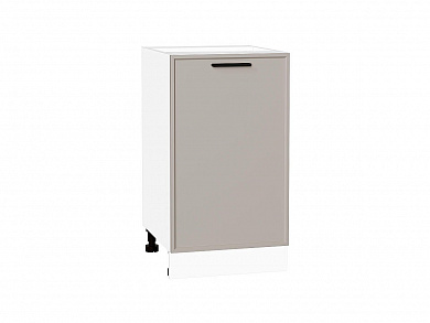 Шкаф нижний с 1-ой дверцей Фрейм 816*450*484 Clay Silk / Белый