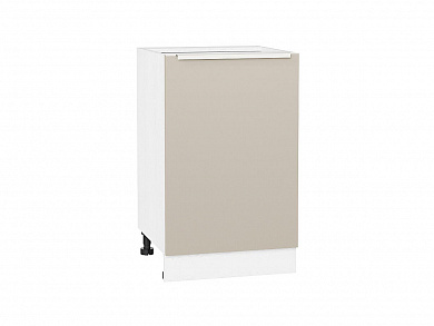 Шкаф нижний с 1-ой дверцей Фьюжн 816*500*480 Cream Silk / Белый