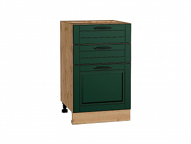 Шкаф нижний с 3-мя ящиками Дублин 816*500*478 Special Green / Дуб Вотан