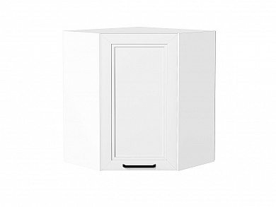 Шкаф верхний угловой Нео 716*600*600 White Silk / Белый