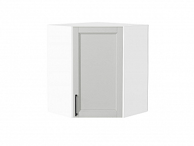 Шкаф верхний угловой Сканди 716*600*600 Grey Silkwood / Белый