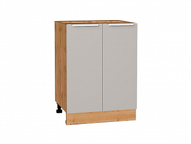 Шкаф нижний с 2-мя дверцами Фьюжн 816*600*480 Clay Silk / Дуб Вотан