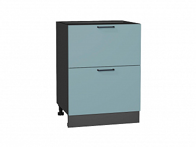 Шкаф нижний с 2-мя ящиками Флэт 816*600*478 Grey-green In 2S / Graphite