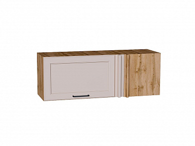 Шкаф верхний прямой угловой горизонтальный Барселона 358*1000*350 Кашемир / Дуб Вотан