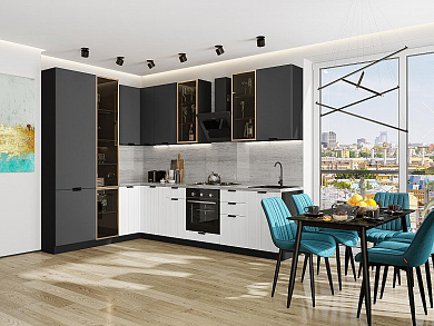 Евро Лайн-07 2340*2000/3000*600 Антрацит/Белый