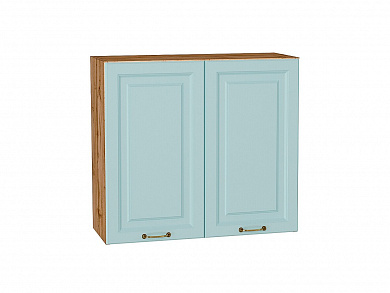 Шкаф верхний с 2-мя дверцами Ницца 716*800*318 Голубой / Дуб Вотан