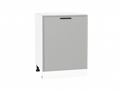 Шкаф нижний с 1-ой дверцей Фрейм 816*600*484 Grey Silk / Белый