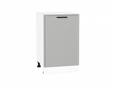 Шкаф нижний с 1-ой дверцей Фрейм 816*500*484 Grey Silk / Белый