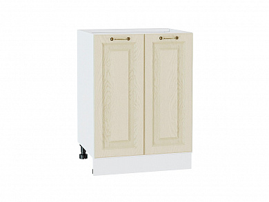 Шкаф нижний с 2-мя дверцами Ницца 816*600*478 Дуб крем / Белый
