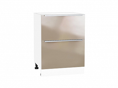 Шкаф нижний с 2-мя ящиками Фьюжн 816*600*480 Gallant / Белый