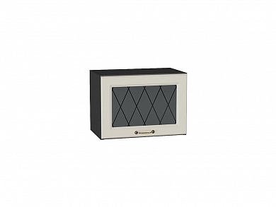 Шкаф верхний горизонтальный остекленный Ницца 358*500*318 Агат / Graphite