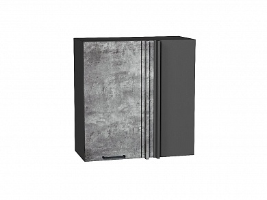 Шкаф верхний прямой угловой Флэт 716*700*345 Temple Stone 2S / Graphite