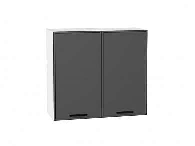 Шкаф верхний с 2-мя дверцами Фрейм 716*800*324 Stormy Silk / Белый