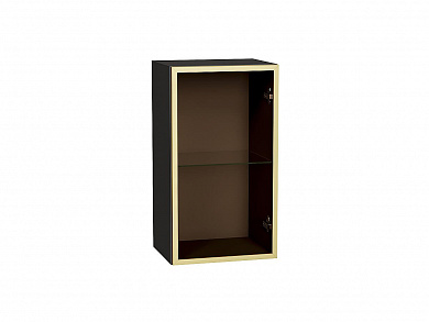 Шкаф верхний с 1-ой остекленной дверцей 716*400*322 Золотой / Graphite