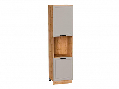 Шкаф пенал с 2-мя дверцами под технику Нео 2336*600*576 Clay Silk / Дуб Вотан