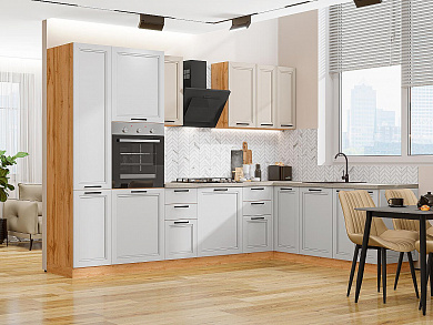 Нео-03 2140*3000/2100*600 Cream Silk/Grey Silk