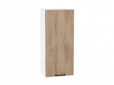Шкаф верхний с 1-ой дверцей Флэт 920*400*318 Natural Casella Oak 2S / Белый