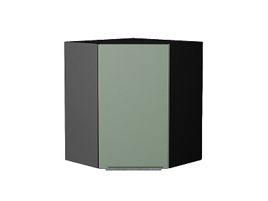 Шкаф верхний угловой Фьюжн 716*600*600 Silky Mint / Graphite