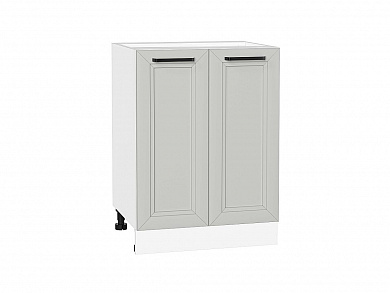 Шкаф нижний с 2-мя дверцами Нео 816*600*480 Grey Silk / Белый