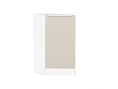 Шкаф нижний торцевой Фьюжн 816*296*554 Cream Silk / Белый