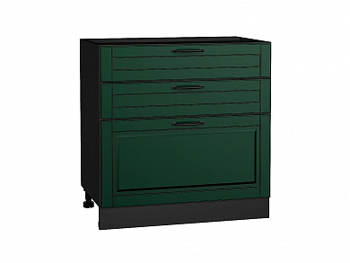 Шкаф нижний с 3-мя ящиками Дублин 816*800*478 Special Green / Graphite