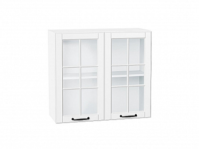 Шкаф верхний с 2-мя остекленными дверцами Дублин 716*800*318 Special White / Белый
