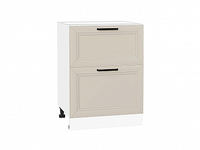 Шкаф нижний с 2-мя ящиками Нео 816*600*480 Cream Silk / Белый