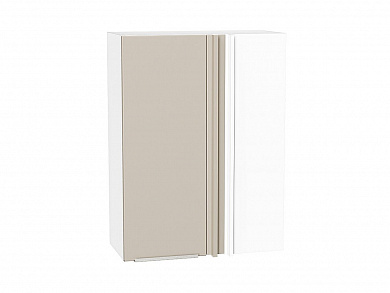 Шкаф верхний прямой угловой Фьюжн 920*700*345 Cream Silk / Белый