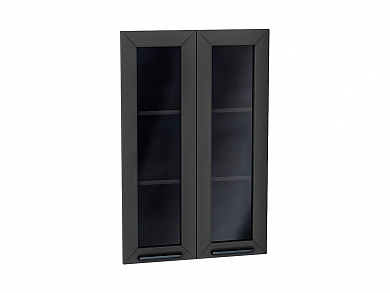 Комплект фасадов Глетчер со стеклом для каркаса Ф-45Н В609 916*592*16 Маренго Силк