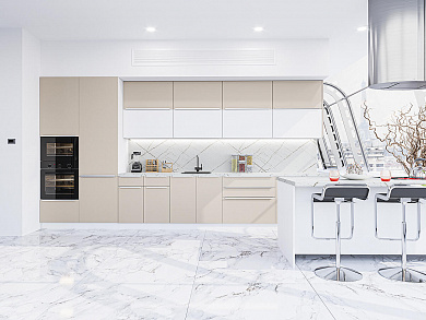 Фьюжн-02 2140*4400*600 Cream Silk/Silky White