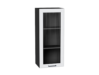 Шкаф верхний с 1-ой остекленной дверцей Барселона 920*400*324 Белый / Graphite