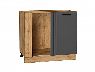Шкаф нижний угловой Фрейм 816*890*484 Stormy Silk / Дуб Вотан