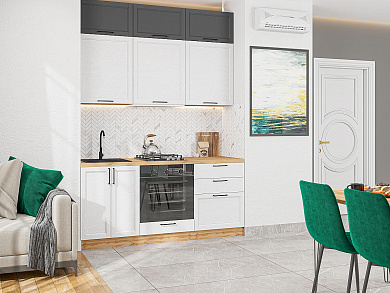 Сканди-06 2500*1800*600 Stormy Silkwood/White Silkwood