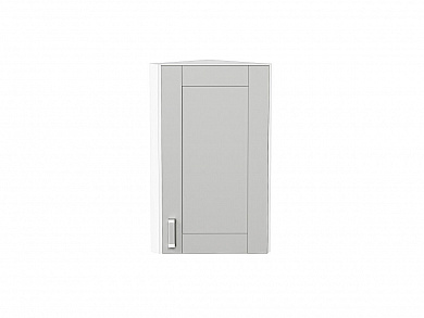 Шкаф верхний торцевой Лофт 716*300*306 Grey Silk / Белый