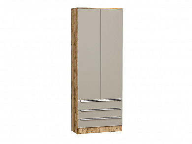 Шкаф двухстворчатый Стиль ШК-803 с ящиками 2110*800*376 Silky Grey