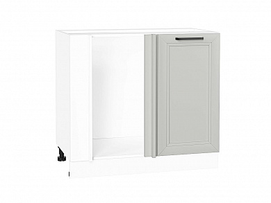 Шкаф нижний угловой Нео 816*890*480 Grey Silk / Белый