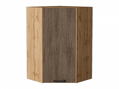 Шкаф верхний угловой Флэт 920*600*600 Brown Casella Oak 2S / Дуб Вотан